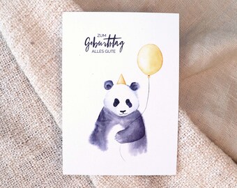 Birthday card Panda, Happy Birthday, sustainably produced