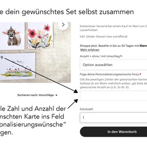 Individuelles Kartenset deiner Wahl, Postkarten für Geburtstag, Einzug, Hochzeitstag, etc., 3er, 5er, 10er, 20er Set Bild 6