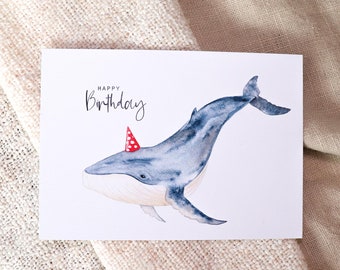Birthday card | Happy Birthday Whale | Birthday card | sustainably produced