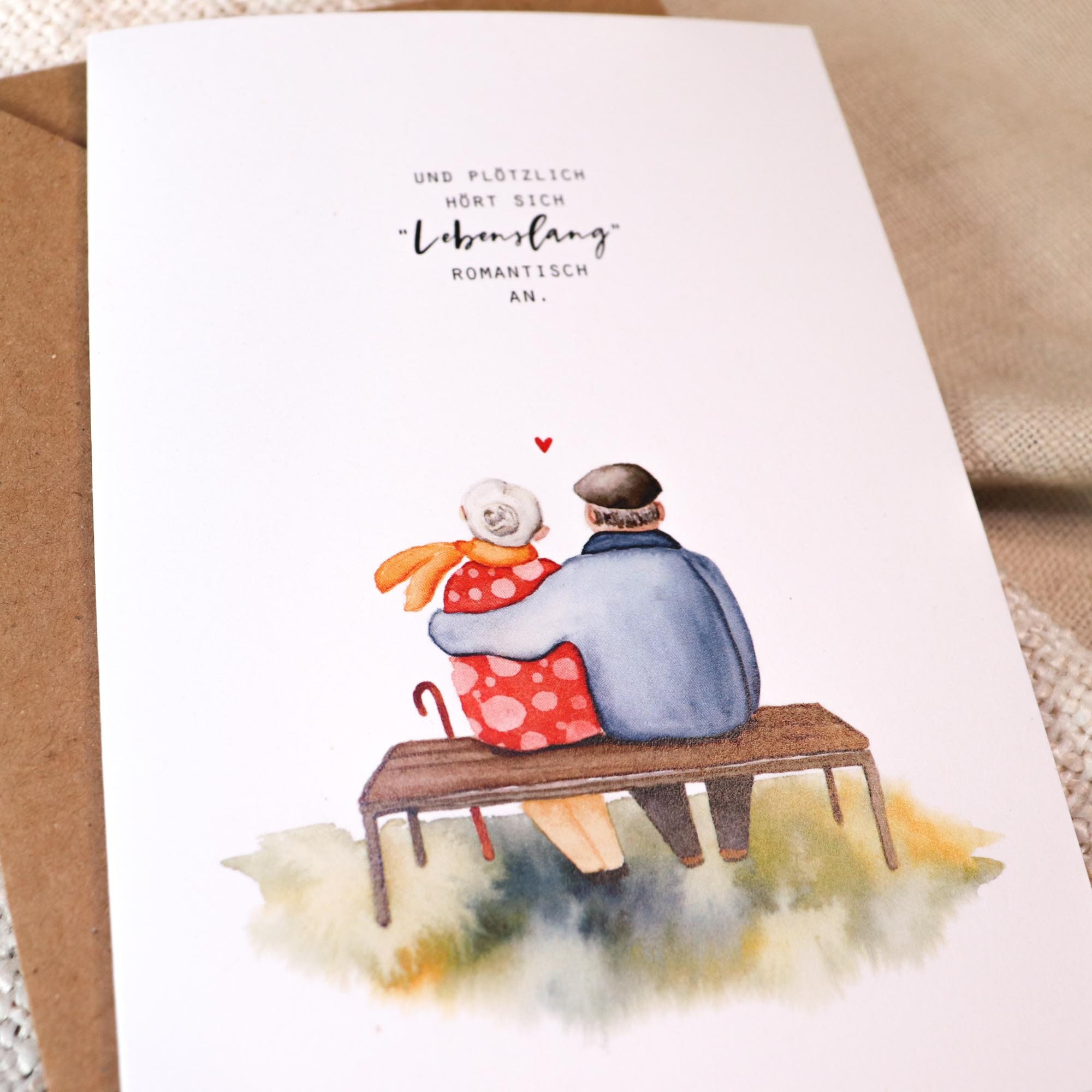 Karte zu Hochzeit, Verlobung, Hochzeitstag, Und plötzlich hört sich