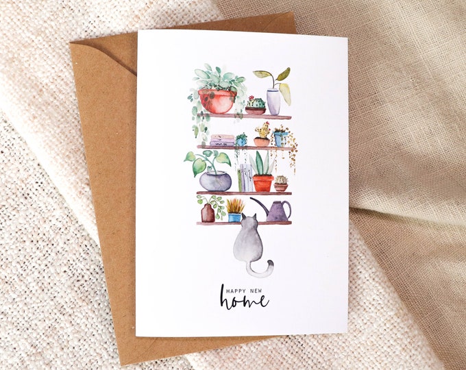 Karte zum Umzug & Einzug, happy new home, Klappkarte inkl. Umschlag ...