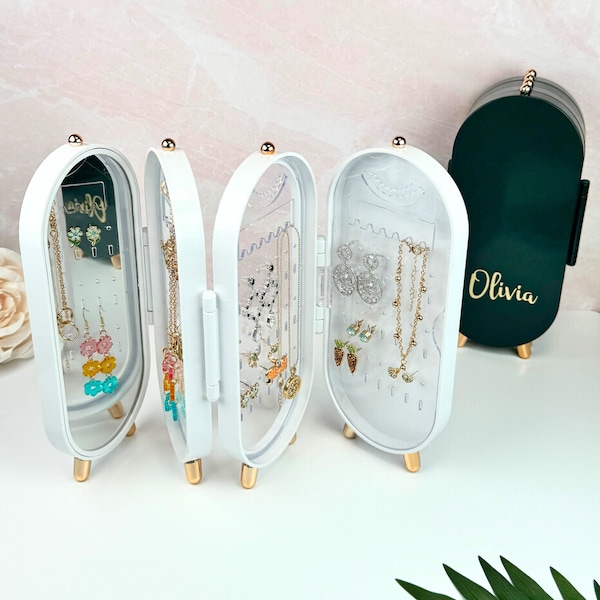 Jewelry Organizer Box, Organizer for Earrings, Gift For Her, Christmas Gift for Woman, Foldable Jewelry Organizer, Earring Holder Display