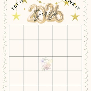 Manifestation Bingo Card | Vision Board Goal Tracker & Intention Worksheet PDF
