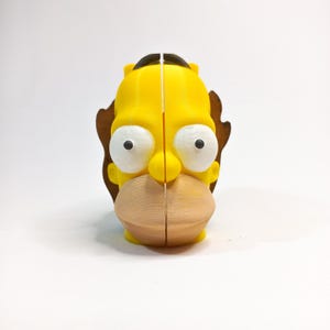 Homer Simpson Kopf Spielzeugständer mit und ohne Haare (Gesichtswechsel)
