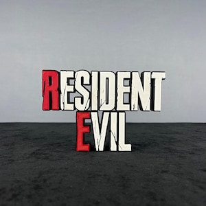 Resident Evil Logo Figure – Premium 3D Printed Game Decor for Horror Game Fans