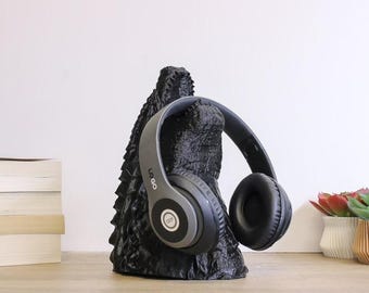 Soporte para auriculares Godzilla, cabeza de Godzilla, busto, alta calidad y detalle
