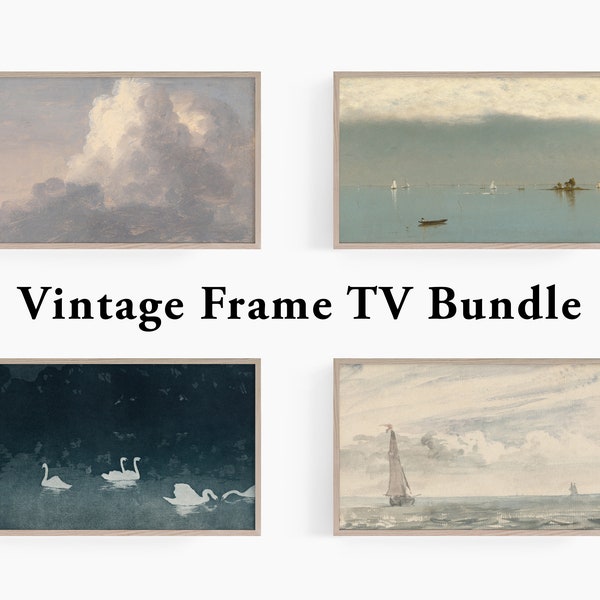Samsung Frame TV Art | Vintage Frame TV Art Bundle | Coastal Frame TV Art Pack | Farmhouse tv Art Set | Frame tv Paintings | Clouds tv Art
