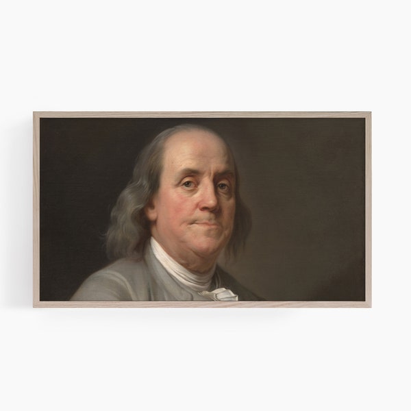 Samsung Frame TV Art | American History Frame TV Art | 4 juillet Frame TV Art | Benjamin Franklin | Joseph Siffred Duplessis Peinture
