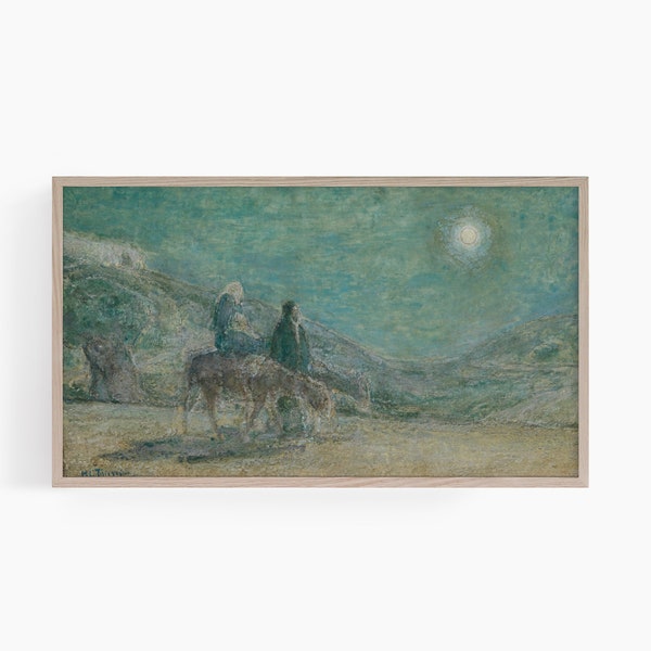 Samsung Frame TV Art | Holy Family Christmas Art | Religious Christmas Frame TV Art | Flight Into Egypt | Henry Ossawa Tanner Painting