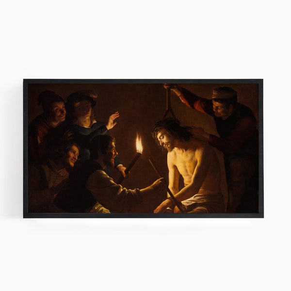 Samsung Frame TV Art | Religious Easter Frame TV Art | Christian Easter | Crucifixion Art | The Mocking of Christ | Gerrit van Honthorst