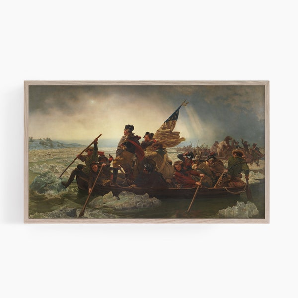 Samsung Frame TV Art | American History Frame TV Art | 4th of July Frame TV Art | Washington Crossing the Delaware | Emanuel Leutze Painting