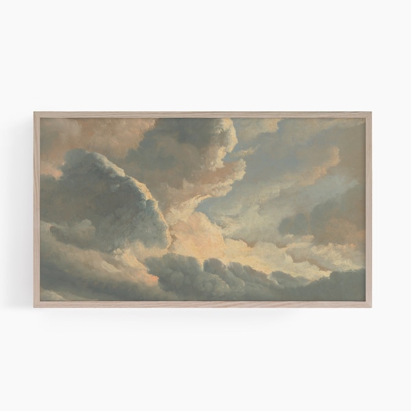 Samsung Frame TV Art | Vintage Frame TV Art | Clouds Frame TV Art | Sky Frame tv Art | Neutral Frame tv Art | Simon Alexandre Clément Denis