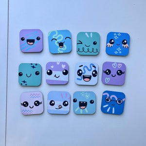 Happy Face Magnets Set of 12, Cute Magnets with Positive Messages, Gifts for Friends, Gift for Teachers, Positive Gift for Women
