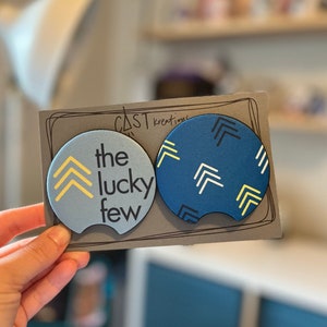 The Lucky Few Car Coasters, The Lucky Few Gift, Cute Car Coasters for Down Syndrome Awareness, Down Syndrome Mom Gift, Advocacy Gift