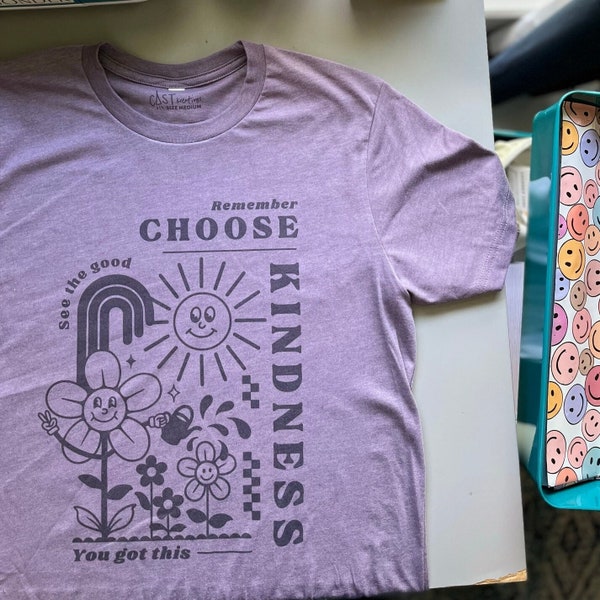 Choose Kindness Tee, Kindness Shirt, Be Kind T-Shirt, Positivity T-Shirt, Retro Kindness Shirt, Positive Message Shirt, Kindness Matters