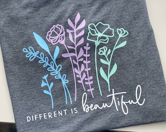 Different is Beautiful Women's Shirt / Embrace Differences Shirt / Different is Good Shirt / Women's Diversity Shirt / Acceptance Shirt