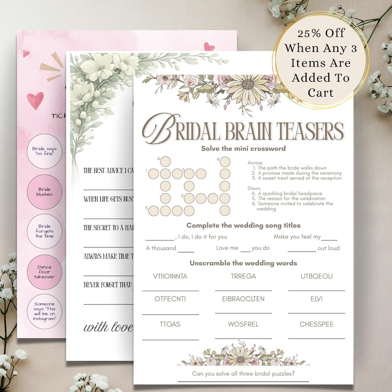 Bridal Shower Riddles Pdf Advice for the Bride Bridal Shower Game • Meaningful Hen Party Activity ...