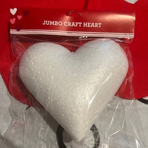 HEVIRGO White Foam Styrofoam Polystyrene Modelling DIY Craft Heart Shape  Party Decor Gold EPS Foam