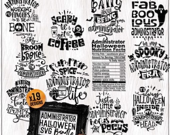 Administrador SVG, Paquete PNG de Halloween, Regalo de agradecimiento al director, Camisa de administrador del gerente SVG Png, Sublimación del supervisor, Archivo de corte Cricut