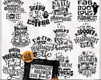 Pharmacist SVG Bundle, Halloween Pharmacy PNG, Student Graduation Appreciation Gift, Shirt Svg, Cricut Cut File, Sublimation