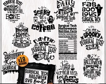 SVG de tecnología quirúrgica, paquete PNG de Halloween, tecnólogo quirúrgico CST svg, camisa de técnico de cirugía svg, asistente de exfoliación svg, archivo de corte cricut