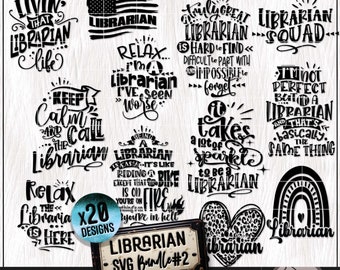 Librarian SVG PNG Bundle #2, Library SVG, School Librarian Svg, Book Lover Shirt, Reading Teacher Shirt Svg, Back To School Appreciation