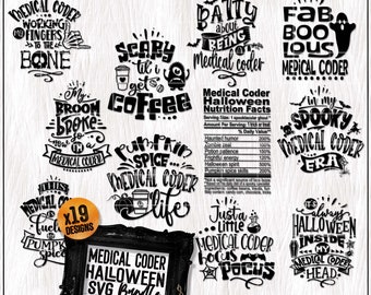 Medical Coder SVG, Halloween PNG Bundle, Koszulka SVG, Prezent z podziękowaniami, Ornament Png, Naklejka SVG Projekt sublimacji, Cricut Cut Digital File