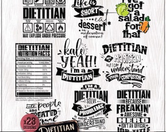 Dietitian SVG PNG Bundle, Dietary SVG, Registered Dietitian Svg, Nutritionist Appreciation Gifts Svg, Medical Coworker Student Gift
