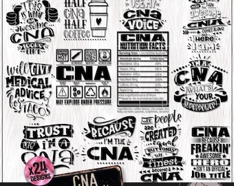 CNA SVG, Certified Nursing Assistant Svg Png Bundle, CNA Life Cricut Cut File, Sublimation Digital Download, Cna Appreciation Gift Svg