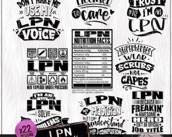 LPN SVG PNG, gelicentieerde praktische verpleegster SVG, verpleegkundige citaten SVG, student verpleegkundige shirt SVG cadeau