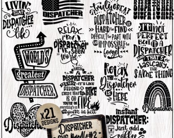 911 Dispatcher SVG Bundle, Funny Dispatch Sublimation PNG SVG, Telecommunicator Appreciation Gift,  T-Shirt Tumbler Svg