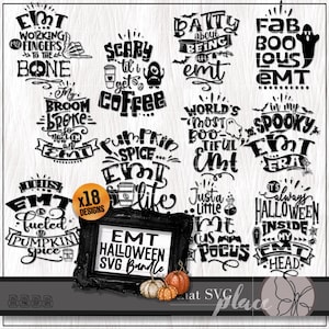 EMT SVG Bundle, Halloween Emergency Medical Tech Svg Png, EMS Funny Paramedic Svg, First Responder Svg Appreciation Gift, Shirt Svg, Cricut