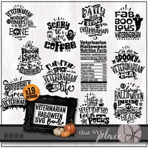 Vétérinaire SVG, DVM Halloween PNG Bundle, vétérinaire Svg, cadeau d'appréciation vétérinaire, chemise Svg, valeur nutritive Svg, fichier de coupe Cricut clinique vétérinaire