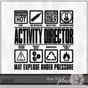 Directeur d'activité SVG, PNG d'activité, appréciation du réalisateur cadeau fichier de coupe Cricut, téléchargement numérique par sublimation