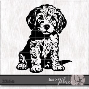 Cockapoo SVG PNG Clipart, hondeigenaar SVG, Cockerpoo Svg, Cockerdoodle Svg, Cricut Cut-bestand, Laser Svg, sublimatie