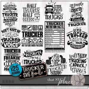 Camionneur SVG, SVG 18 roues, semi-conducteur de camion SVG Png Bundle, cadeaux d'appréciation, valeur nutritive chemise camionneur Svg, fichier de coupe Cricut