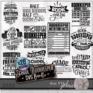 Schulbuchhalter SVG, Buchhalter PNG Bundle, Lustiger Schatzmeister SVG, Erzieher Wertschätzungsgeschenk, Controller Shirt Tumbler Svg, Cricut Cut Datei