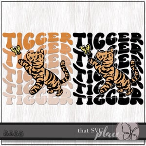 Winnie de Poeh SVG PNG-clipart, Tigger SVG, Winnie de Poeh Svg, klassieke Pooh Bear Svg, Tiger Svg Cricut Cut-bestand, digitale download