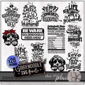 Goldendoodle SVG, Golden Doodle maman papa chemise PNG, Svg pour amoureux des chiens, valeur nutritive SVG, cadeaux de sublimation d'ornement, fichier de coupe Cricut