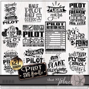 Pilote SVG, pilote capitaine SVG PNG Bundle, pilote valeur nutritive Svg, cadeau d'appréciation de pilote drôle, chemise Svg, compagnie aérienne Svg, fichier de coupe Cricut