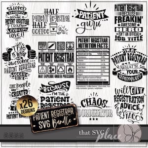 Patientenregistrierung SVG, Standesamt SVG PNG Bundle, Patientenregistrierung SVG, Klinik Wertschätzung Geschenk, Shirt Design SVG, Cricut Cut Datei