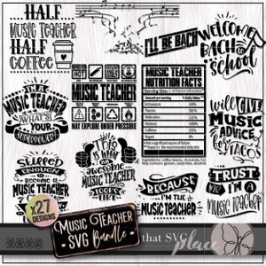 Insegnante di musica SVG, Camicia per insegnante di musica SVG Png Bundle, Regalo di apprezzamento, Note musicali SVG, Piano Svg, Musical Svg, Cricut Cut File