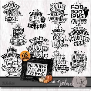 Volunteer SVG Bundle, Halloween SVG, Community Volunteer Appreciation Gift, Shirt SVG, Volunteer Png Sublimation, Cricut Cut File