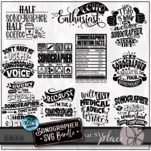 Sonograph SVG PNG Bundle, Ultraschall geschnitten Datei, Herz Sonograph Wertschätzung Geschenk, Sonograph Shirt oder Becher geschnitten