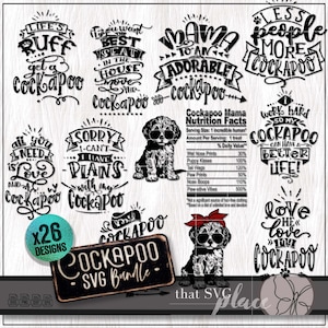 Cockapoo SVG, Dog Shirt SVG, Cockapoo Owner PNG, Signs Svg, Ornament Svg, Art Print, Cricut Cut File