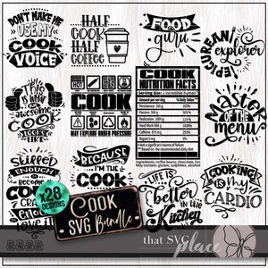 Cook SVG, Chef SVG PNG Bundle, Sous Chef Svg Clipart, Presente de apreciação culinária, Design de camisa de avental de chef Svg, Arquivo de corte Cricut