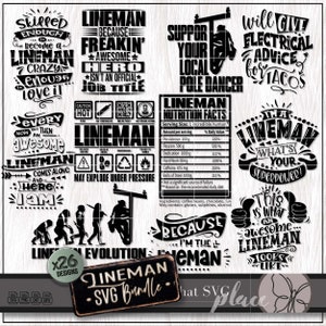 Lineman SVG Bundle, Power Lineman SVG Clipart, Electrician Svg, Electrical Wiring Specialist Appreciation Gifts, Lineman Shirt Tumbler Svg
