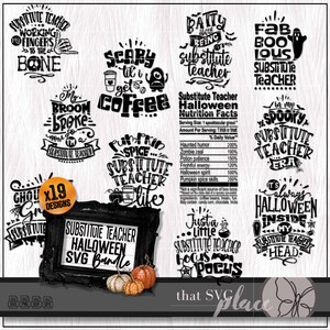 Ersatzlehrer SVG, Halloween SVG Bundle, Ersatzlehrer SVG Png, Erzieher Wertschätzung Geschenk, Shirt SVG, Cricut Cut Datei, Sublimation