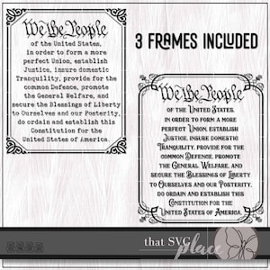 We The People SVG, US Constitution PNG, Memorial Day Svg, 4th of July Svg, United States Cricut Cut File, Sublimation