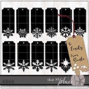 Christmas Tag SVG Bundle, Christmas Gift Tag SVG, Christmas Gift Label Svg, Cricut Cut File, Glowforge CNC Laser Svg File